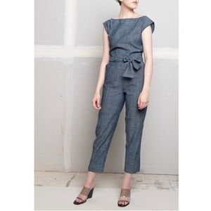 Ozma hemp + organic cotton Matador jumpsuit in Chambray